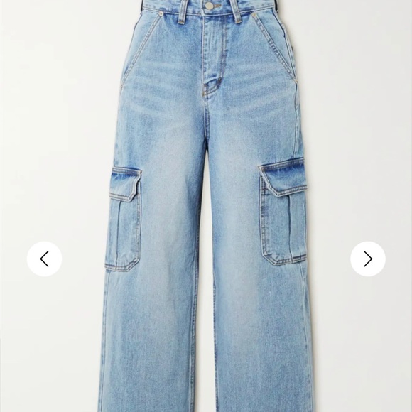 Frankie Shop's 'Kai' wide-leg, very in-style cargo jeans high waisted size XS - Picture 5 of 12